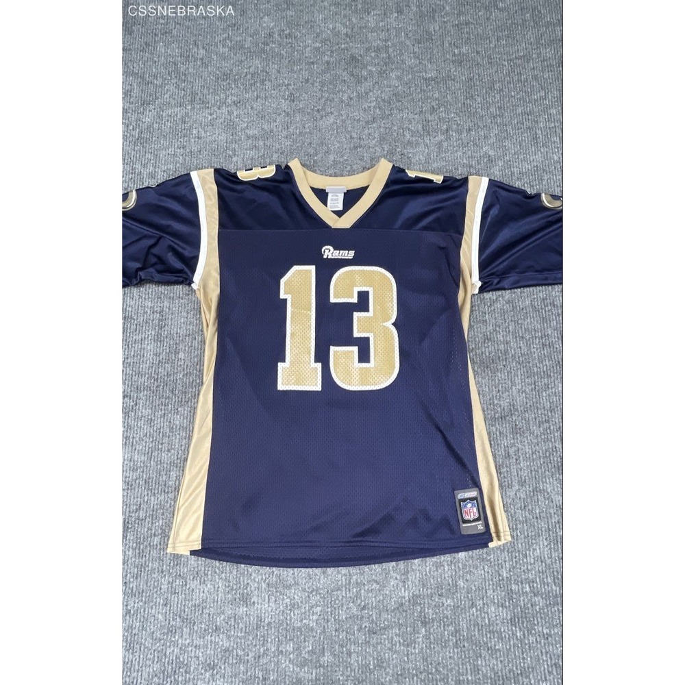 Reebok Kurt Warner St Louis Rams Vintage NFL Football Jersey Mens XL Blue 13